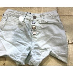 Teal jeans shorts
